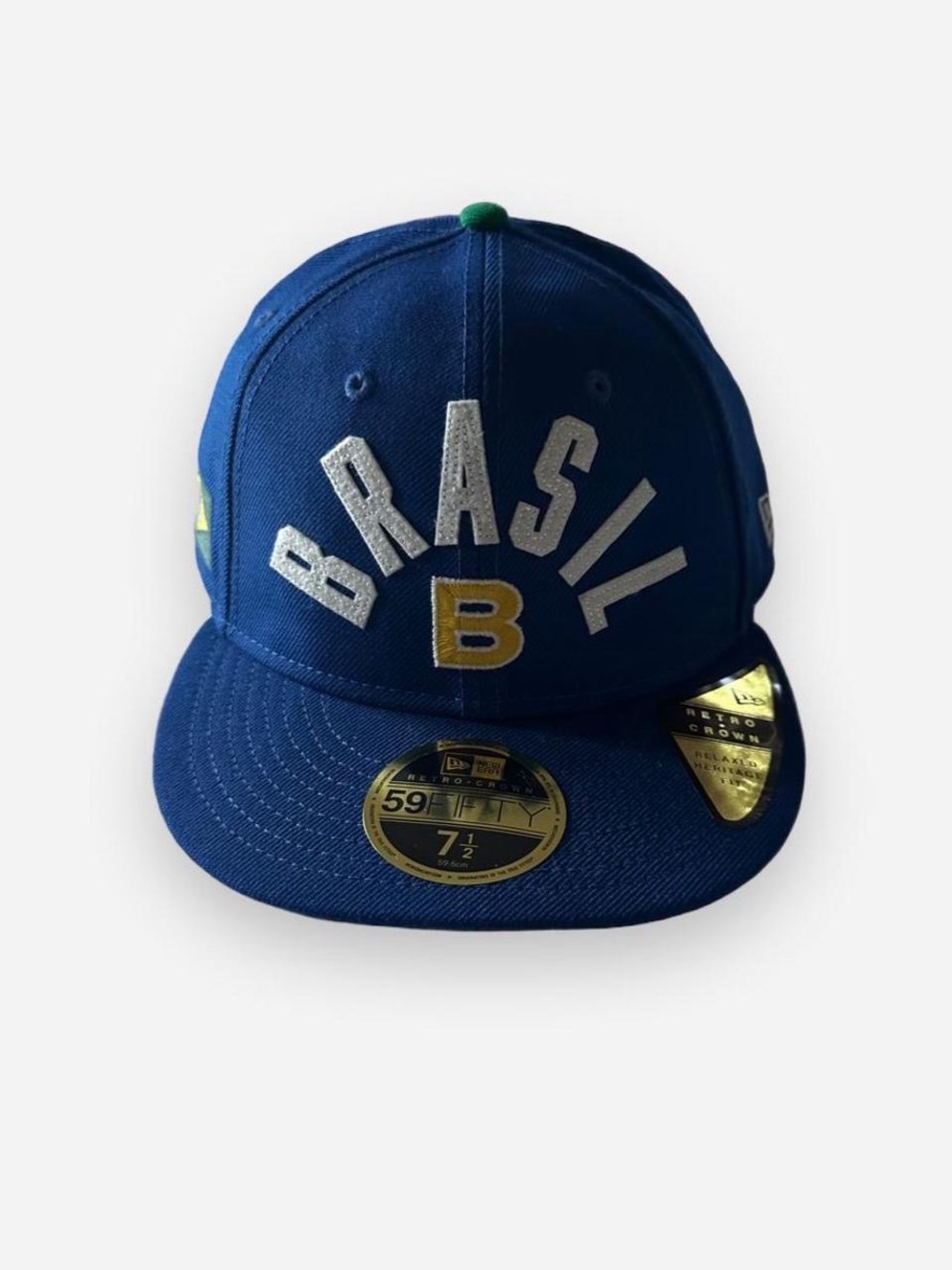 New Era Brazil WBC 59FIFTY Retro Crown Fitted Hat Size 7 1/2